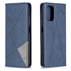 Handytasche Stand Schutzhülle Flip Leder Hülle B07F für Xiaomi Redmi Note 10 4G Blau