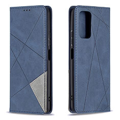 Handytasche Stand Schutzhülle Flip Leder Hülle B07F für Xiaomi Redmi Note 10 Pro 4G Blau