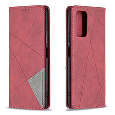 Handytasche Stand Schutzhülle Flip Leder Hülle B07F für Xiaomi Redmi Note 10 Pro 4G Rot