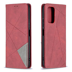 Handytasche Stand Schutzhülle Flip Leder Hülle B07F für Xiaomi Redmi Note 10 Pro Max Rot