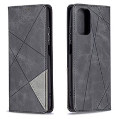 Handytasche Stand Schutzhülle Flip Leder Hülle B07F für Xiaomi Redmi Note 10S 4G Schwarz