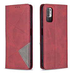Handytasche Stand Schutzhülle Flip Leder Hülle B07F für Xiaomi Redmi Note 10T 5G Rot