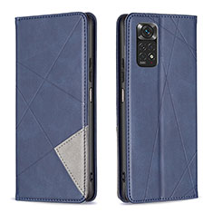 Handytasche Stand Schutzhülle Flip Leder Hülle B07F für Xiaomi Redmi Note 11 4G (2022) Blau