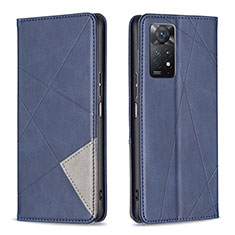 Handytasche Stand Schutzhülle Flip Leder Hülle B07F für Xiaomi Redmi Note 11 Pro 5G Blau