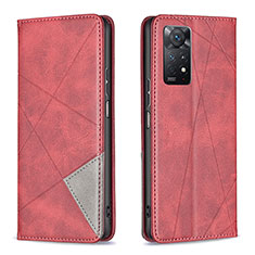 Handytasche Stand Schutzhülle Flip Leder Hülle B07F für Xiaomi Redmi Note 11 Pro 5G Rot