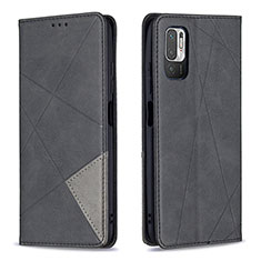 Handytasche Stand Schutzhülle Flip Leder Hülle B07F für Xiaomi Redmi Note 11 SE 5G Schwarz