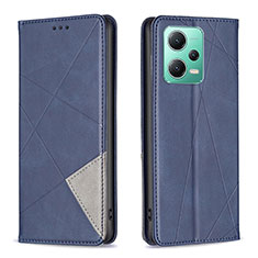 Handytasche Stand Schutzhülle Flip Leder Hülle B07F für Xiaomi Redmi Note 12 5G Blau