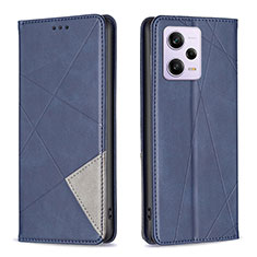 Handytasche Stand Schutzhülle Flip Leder Hülle B07F für Xiaomi Redmi Note 12 Pro 5G Blau