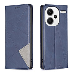 Handytasche Stand Schutzhülle Flip Leder Hülle B07F für Xiaomi Redmi Note 13 Pro+ Plus 5G Blau