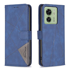 Handytasche Stand Schutzhülle Flip Leder Hülle B08F für Motorola Moto Edge 40 5G Blau