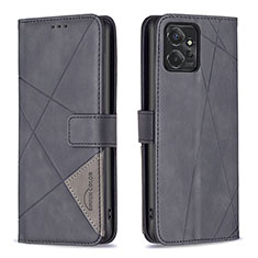 Handytasche Stand Schutzhülle Flip Leder Hülle B08F für Motorola Moto G Power 5G (2023) Schwarz