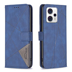 Handytasche Stand Schutzhülle Flip Leder Hülle B08F für Motorola Moto G13 Blau