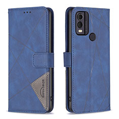 Handytasche Stand Schutzhülle Flip Leder Hülle B08F für Nokia C22 Blau