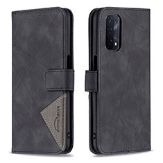 Handytasche Stand Schutzhülle Flip Leder Hülle B08F für OnePlus Nord N200 5G Schwarz