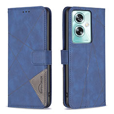 Handytasche Stand Schutzhülle Flip Leder Hülle B08F für Oppo A2 5G Blau