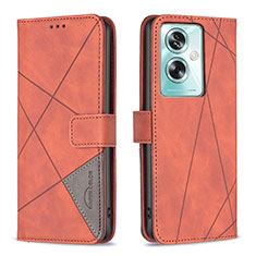 Handytasche Stand Schutzhülle Flip Leder Hülle B08F für Oppo A2 5G Orange