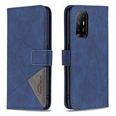 Handytasche Stand Schutzhülle Flip Leder Hülle B08F für Oppo A94 5G Blau