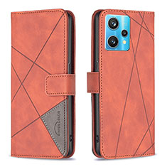 Handytasche Stand Schutzhülle Flip Leder Hülle B08F für Realme 9 Pro+ Plus 5G Orange