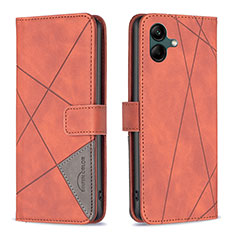 Handytasche Stand Schutzhülle Flip Leder Hülle B08F für Samsung Galaxy A04E Orange