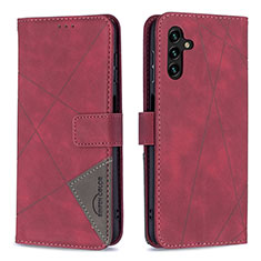 Handytasche Stand Schutzhülle Flip Leder Hülle B08F für Samsung Galaxy A04s Rot