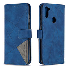 Handytasche Stand Schutzhülle Flip Leder Hülle B08F für Samsung Galaxy A11 Blau