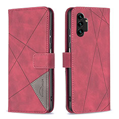 Handytasche Stand Schutzhülle Flip Leder Hülle B08F für Samsung Galaxy A13 4G Rot