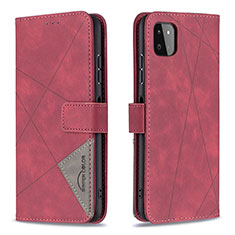 Handytasche Stand Schutzhülle Flip Leder Hülle B08F für Samsung Galaxy A22 5G Rot