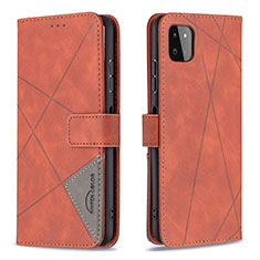 Handytasche Stand Schutzhülle Flip Leder Hülle B08F für Samsung Galaxy A22s 5G Orange