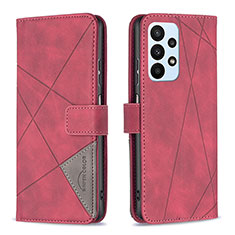 Handytasche Stand Schutzhülle Flip Leder Hülle B08F für Samsung Galaxy A23 4G Rot