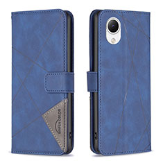 Handytasche Stand Schutzhülle Flip Leder Hülle B08F für Samsung Galaxy A23e 5G Blau
