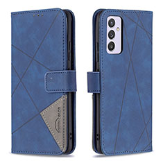 Handytasche Stand Schutzhülle Flip Leder Hülle B08F für Samsung Galaxy A24 4G Blau