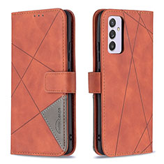 Handytasche Stand Schutzhülle Flip Leder Hülle B08F für Samsung Galaxy A24 4G Orange