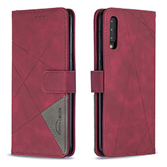 Handytasche Stand Schutzhülle Flip Leder Hülle B08F für Samsung Galaxy A30S Rot