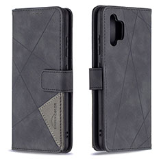 Handytasche Stand Schutzhülle Flip Leder Hülle B08F für Samsung Galaxy A32 4G Schwarz