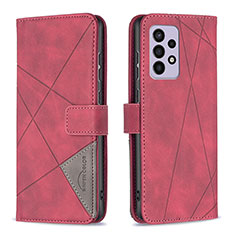 Handytasche Stand Schutzhülle Flip Leder Hülle B08F für Samsung Galaxy A33 5G Rot