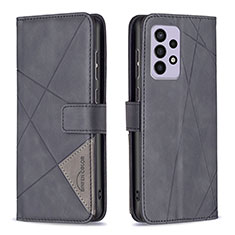 Handytasche Stand Schutzhülle Flip Leder Hülle B08F für Samsung Galaxy A33 5G Schwarz