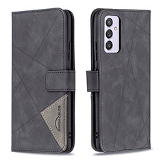 Handytasche Stand Schutzhülle Flip Leder Hülle B08F für Samsung Galaxy A34 5G Schwarz