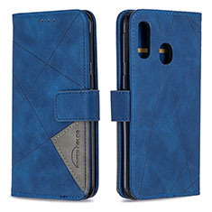 Handytasche Stand Schutzhülle Flip Leder Hülle B08F für Samsung Galaxy A40 Blau