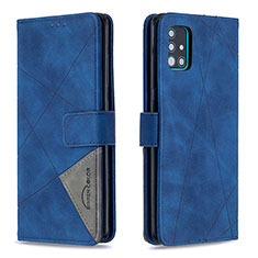 Handytasche Stand Schutzhülle Flip Leder Hülle B08F für Samsung Galaxy A51 5G Blau