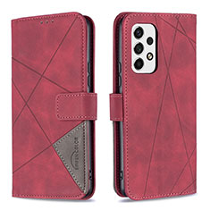 Handytasche Stand Schutzhülle Flip Leder Hülle B08F für Samsung Galaxy A53 5G Rot