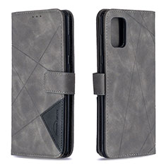Handytasche Stand Schutzhülle Flip Leder Hülle B08F für Samsung Galaxy A71 4G A715 Grau