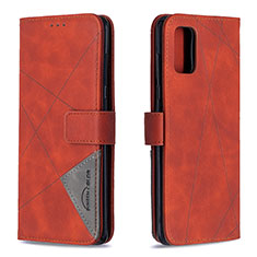 Handytasche Stand Schutzhülle Flip Leder Hülle B08F für Samsung Galaxy A71 5G Orange