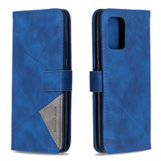 Handytasche Stand Schutzhülle Flip Leder Hülle B08F für Samsung Galaxy A91 Blau