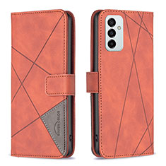 Handytasche Stand Schutzhülle Flip Leder Hülle B08F für Samsung Galaxy F23 5G Orange