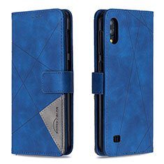 Handytasche Stand Schutzhülle Flip Leder Hülle B08F für Samsung Galaxy M10 Blau