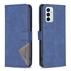 Handytasche Stand Schutzhülle Flip Leder Hülle B08F für Samsung Galaxy M23 5G Blau