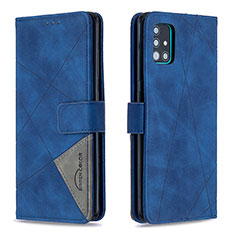 Handytasche Stand Schutzhülle Flip Leder Hülle B08F für Samsung Galaxy M40S Blau