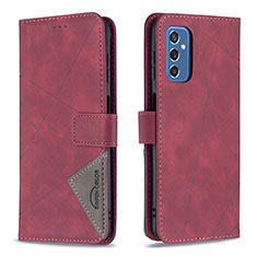 Handytasche Stand Schutzhülle Flip Leder Hülle B08F für Samsung Galaxy M52 5G Rot