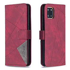 Handytasche Stand Schutzhülle Flip Leder Hülle B08F für Samsung Galaxy Note 10 Lite Rot