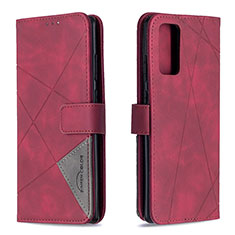 Handytasche Stand Schutzhülle Flip Leder Hülle B08F für Samsung Galaxy Note 20 5G Rot